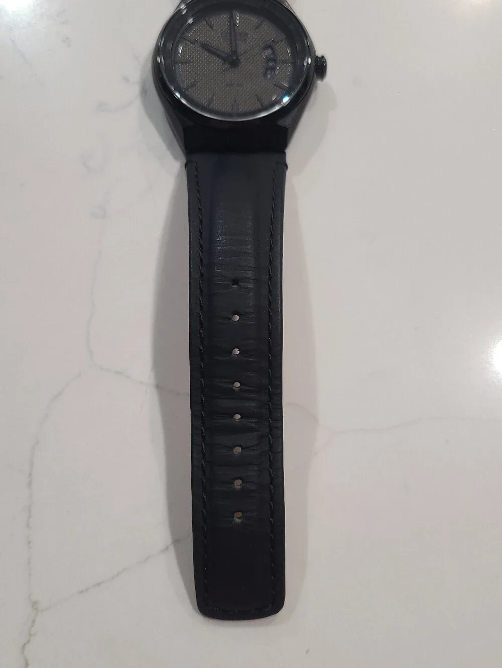 EUC ECO-DRIVE CITIZEN WEEKENDER WATCH BLACK LEATHER STRAP AW1135-19E